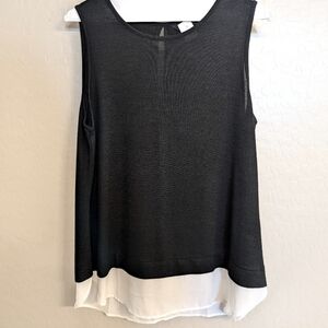 Banana Republic Layered Faux Sleeveless Blouse Tank Medium JUST DRYCLEANED